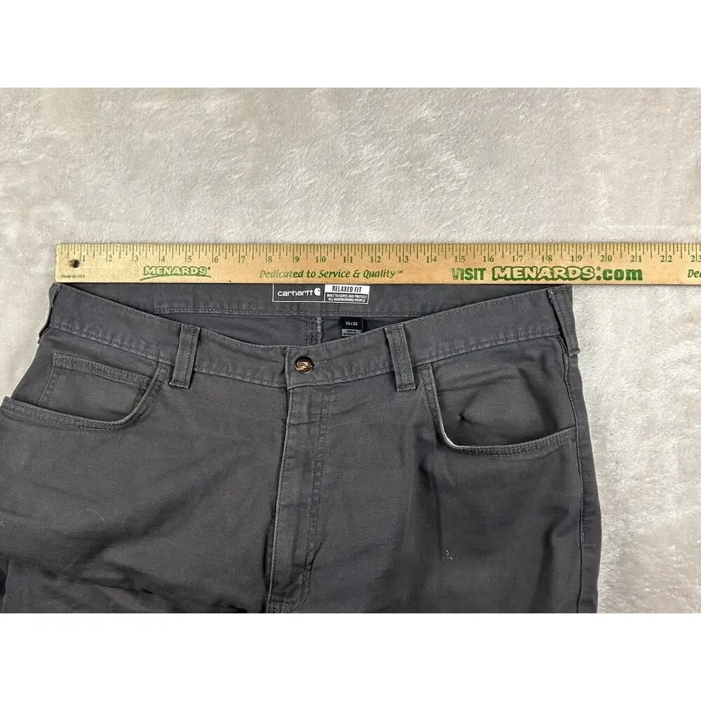 Carhartt Pants Men's 38x36 102517-039 Relaxed Fit Canvas Work Pants Gray